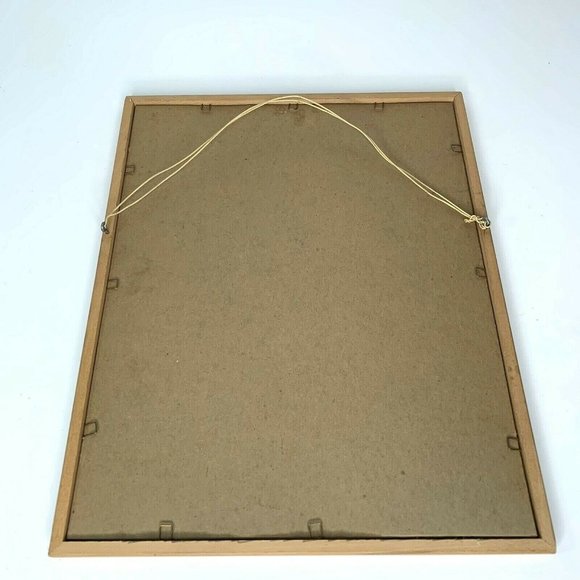 Vintage 1960s Northern Bathroom Toilet Tissue Pale Gold Print Girl Framed - Picture 7 of 10